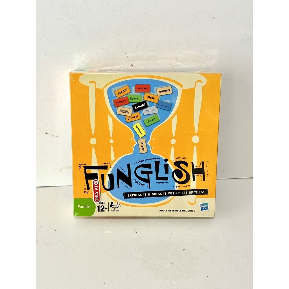 Funglish Express It & Guess It Game w/ Piles of Tiles Family Game Age 12+